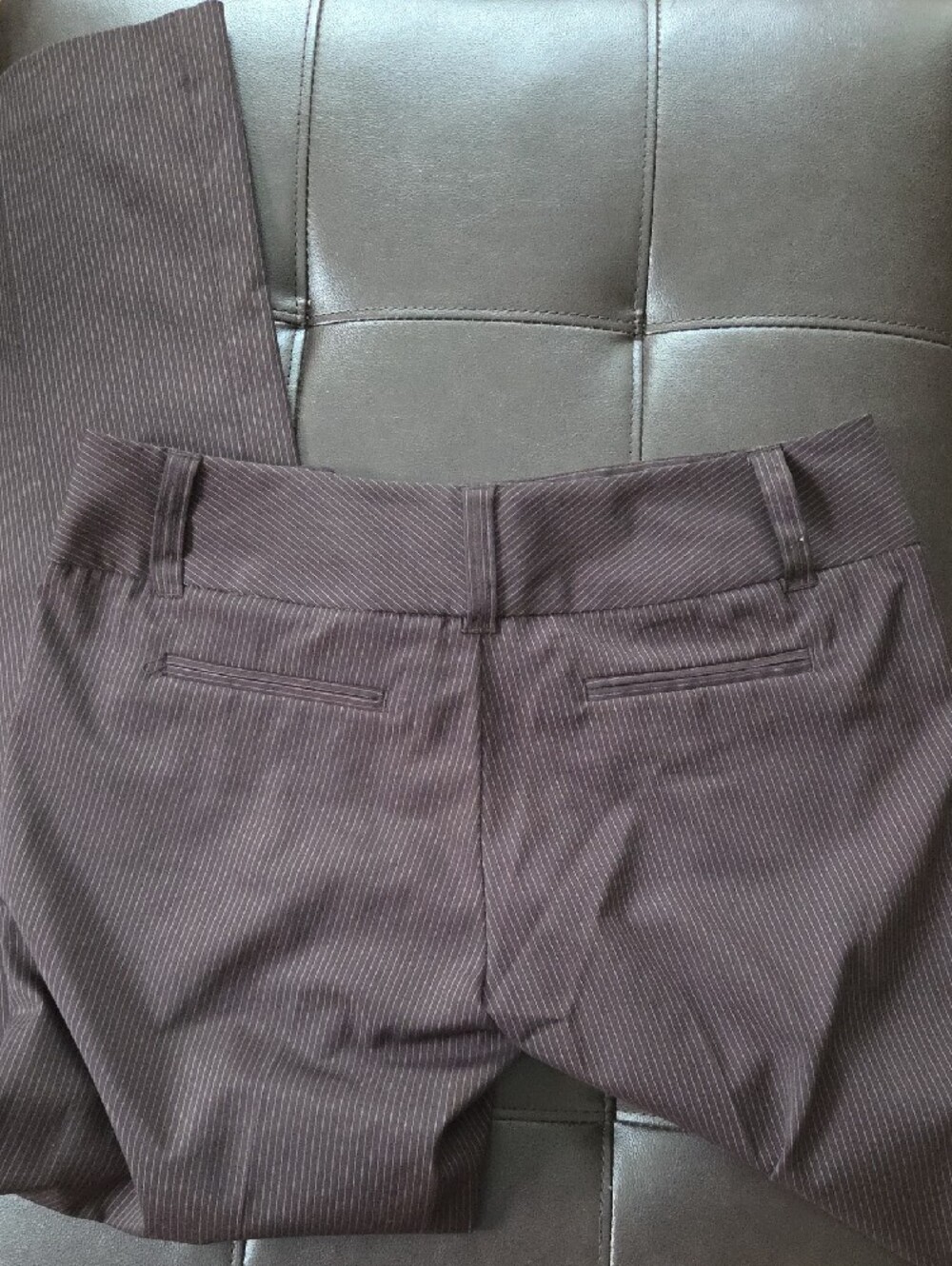 Daisy Fuentes Brown Pinstripe Dress Pants - Picture 4 of 4